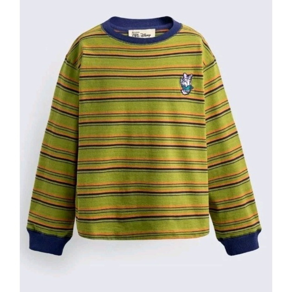 Harry Lambert x Zara x Disney Striped Daisy Duck Long Sleeve Shirt Mens Medium